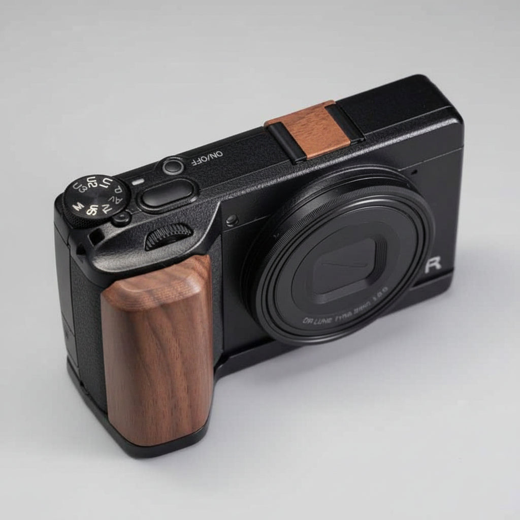 Wooden Ricoh GR4 Hot Shoe Cover – Handmade Camera Accessory