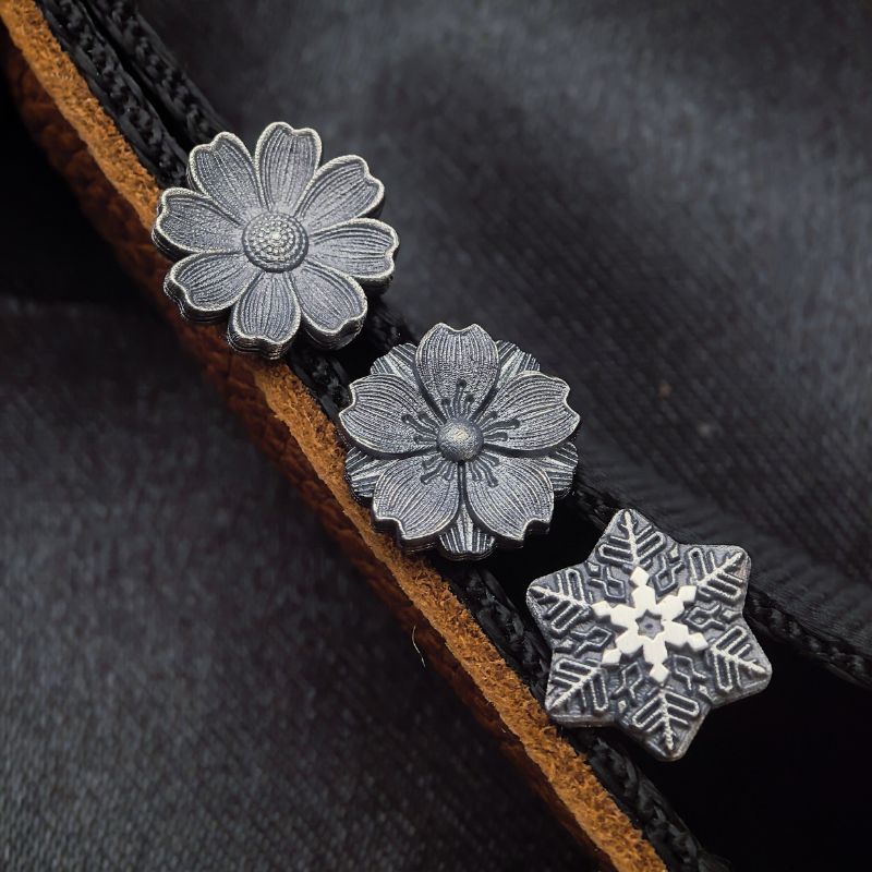 Flower Shutter Button S925 Silver for Nikon ZF, Fujifilm, Leica