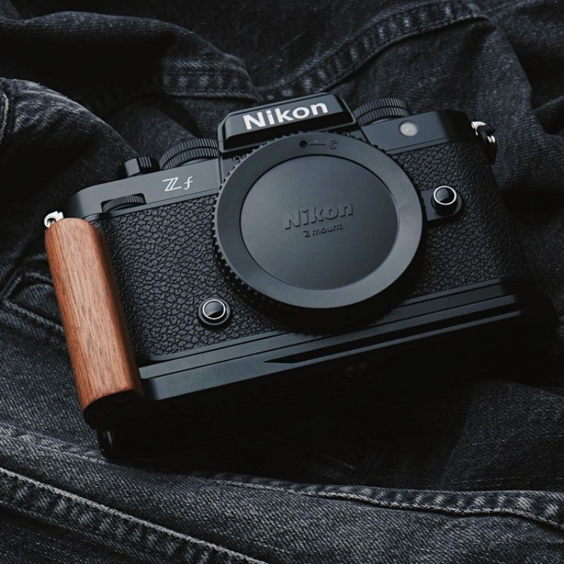 Slim Nikon ZF Grip Handgrip for Nikon Zf wooden grip handle ZF dark ebony brown walnut rosewood