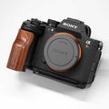 Custom Solid Wood Camera Hand Grip Baseplate for Sony A7R6 Series | Arca-Swiss Compatible