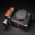 Custom Solid Wood Camera Hand Grip Baseplate for Sony A7R6 Series | Arca-Swiss Compatible