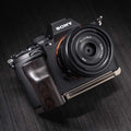 Custom Solid Wood Camera Hand Grip Baseplate for Sony A7R6 Series | Arca-Swiss Compatible