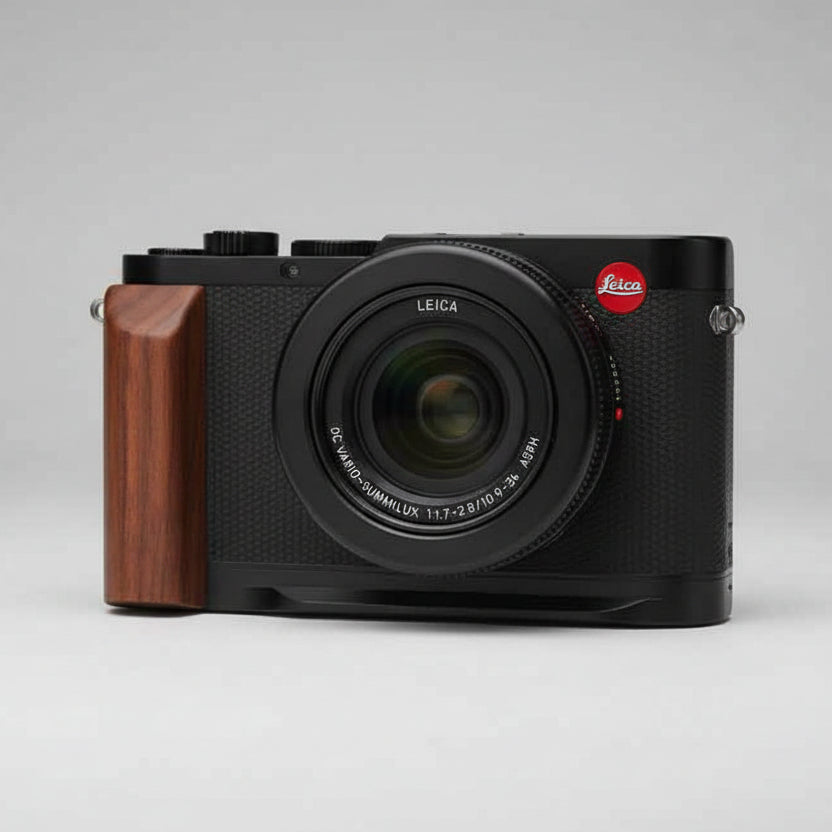 Wooden Handgrip for Leica DLux8 KC Design brwon walnut dark ebony rosewood real wood grip for d-lux8 iwoodstore