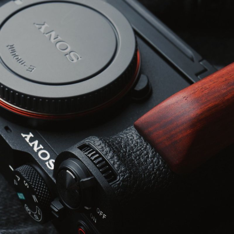 Wooden Handgrip for Sony A7CII Camera Brown Walnut Dark Ebony Rosewood Sony A7CII Handle Grip