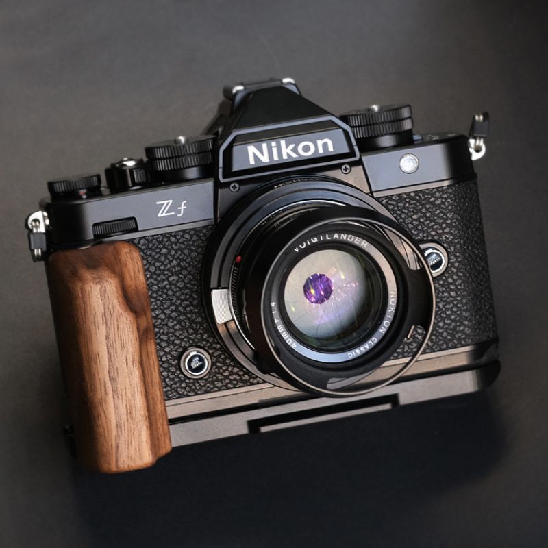 Wooden Nikon ZF Grip Handle for Nikon ZF Hand Grip Wood Brown Walnut Dark Ebony Light Oak Rosewood