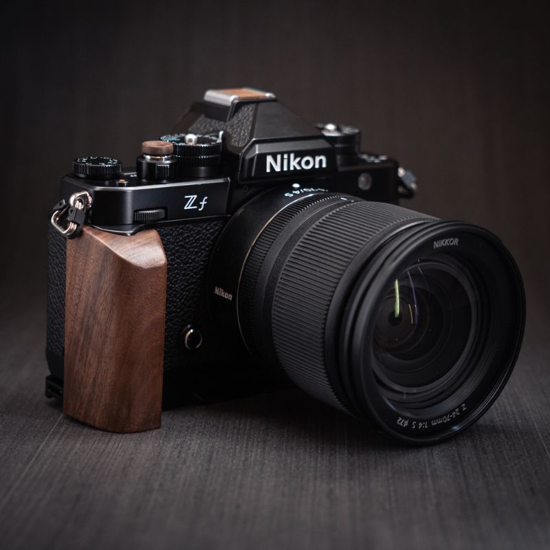 Wooden Nikon ZF Grip Handle for Nikon ZF Hand Grip Wood Brown Walnut Dark Ebony Light Oak