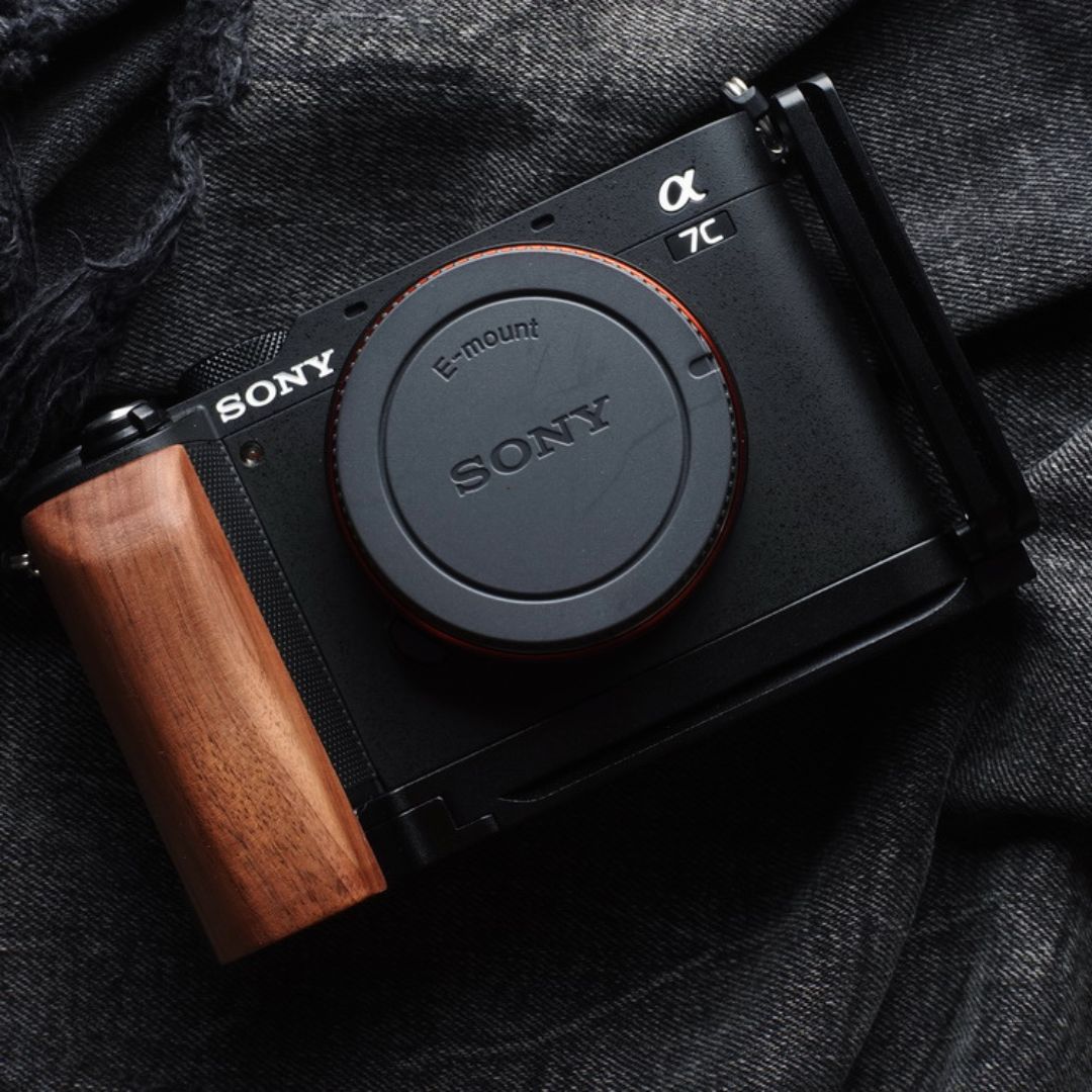 Wooden Sony A7C Camera Hand Grip Camera Handle Vertical Clapper Grip Brown Walnut Dark Ebony Red Rosewood 