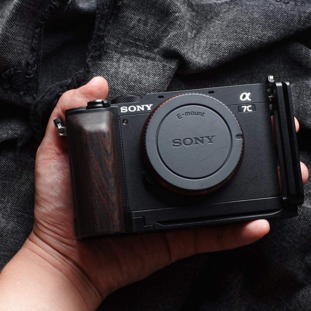 Wooden Sony A7C Camera Hand Grip Camera Handle Vertical Clapper Grip Brown Walnut Dark Ebony Red Rosewood 