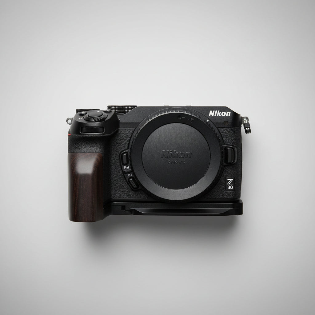 Nikon Z30 Handcrafted Wooden Grip | Ebony & Walnut | iWoodStore