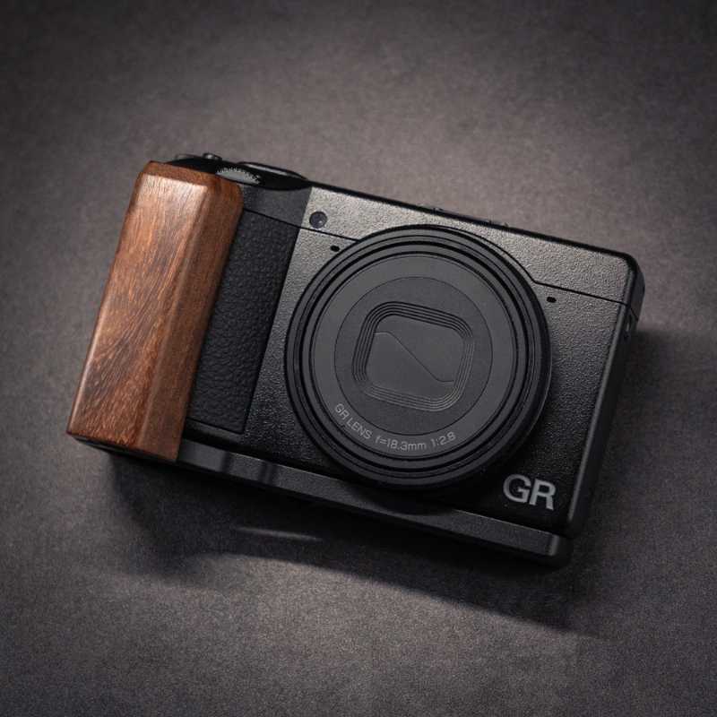 Brown Walnut Wood Ricoh GR4 Handgrip WG Design iWoodStore