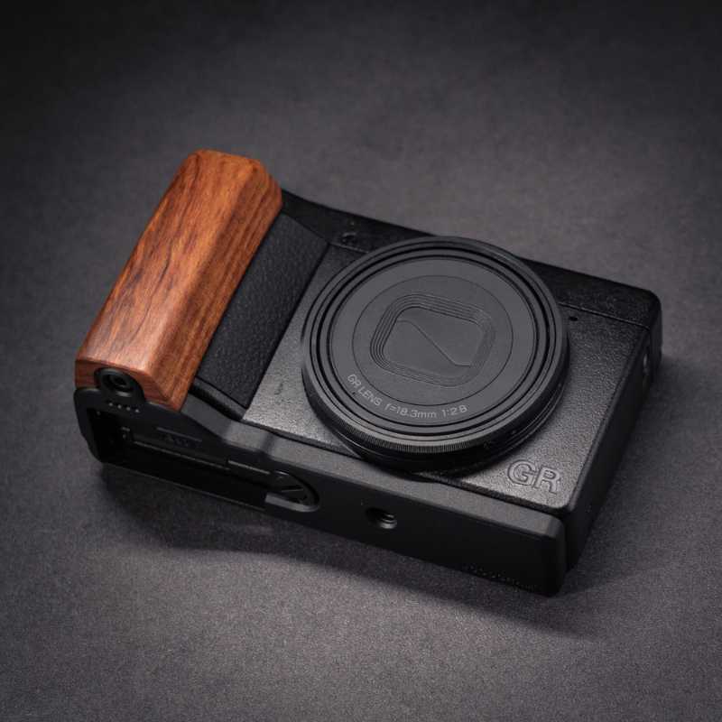 RICOH GR IV ウッドグリップ付き Wooden Grip for Ricoh GR4 – Premium Ergonomic Handgrip
