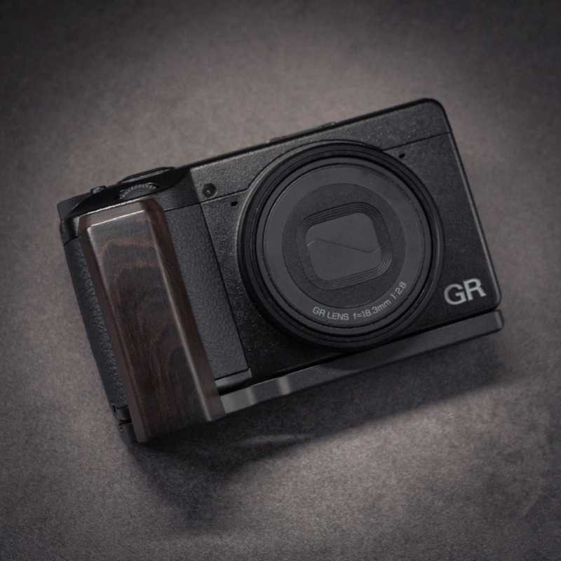 Dark Ebony Wood Ricoh GR4 Handgrip WG Design iWoodStore