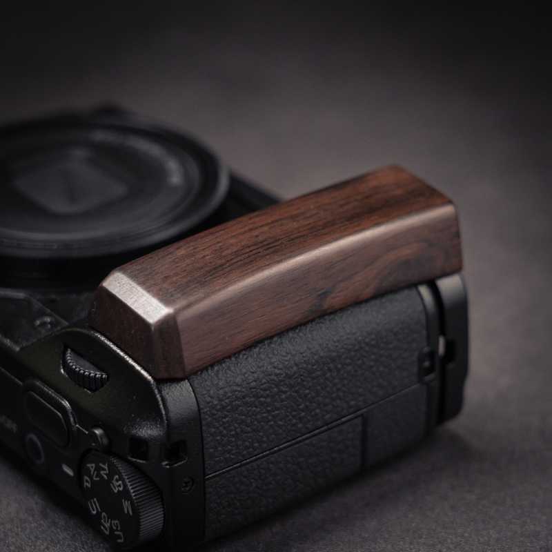 Dark Ebony Wood Ricoh GR4 Handgrip WG Design iWoodStore
