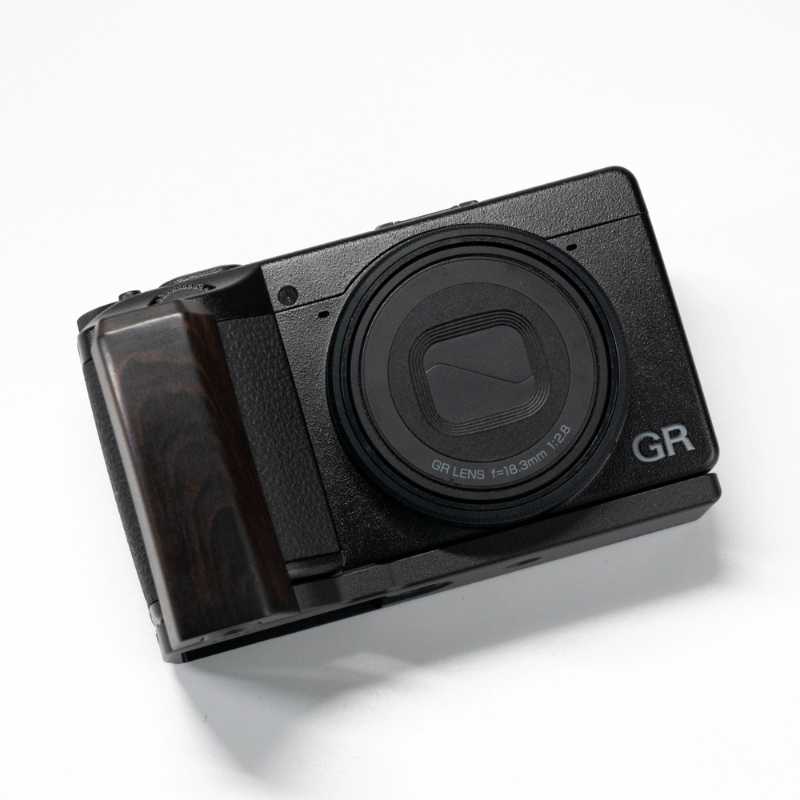 Dark Ebony Wood Ricoh GR4 Handgrip WG Design iWoodStore