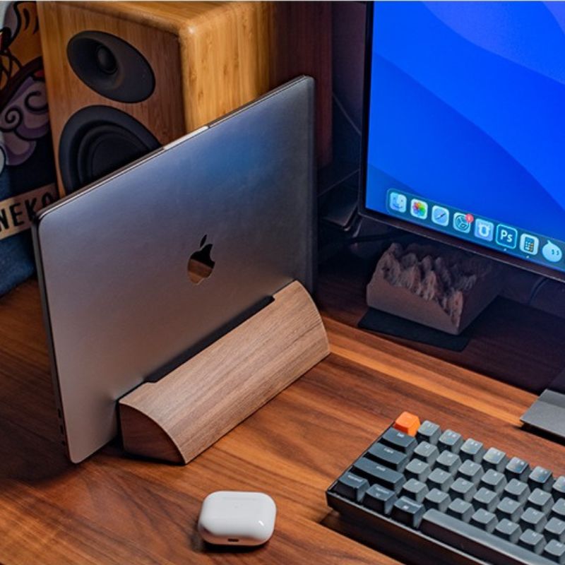 Adjustable Upright Laptop Stand for Desk - iWoodStore