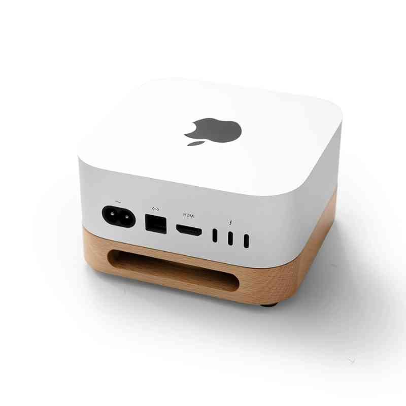 Apple Mac Mini M4 Stand Holder Wood