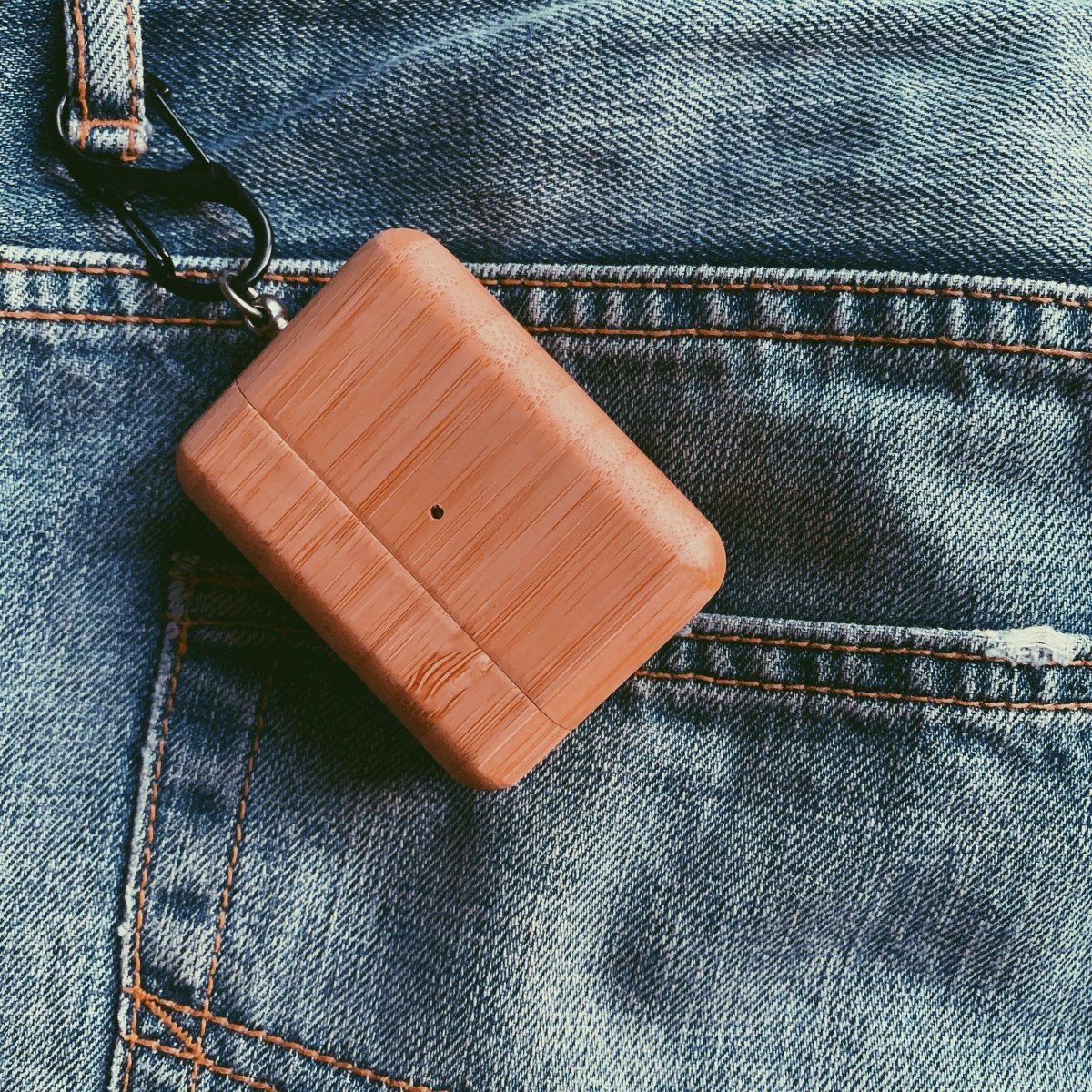 Bamboo AirPods Pro Case with Keychain AirPod Case Cover