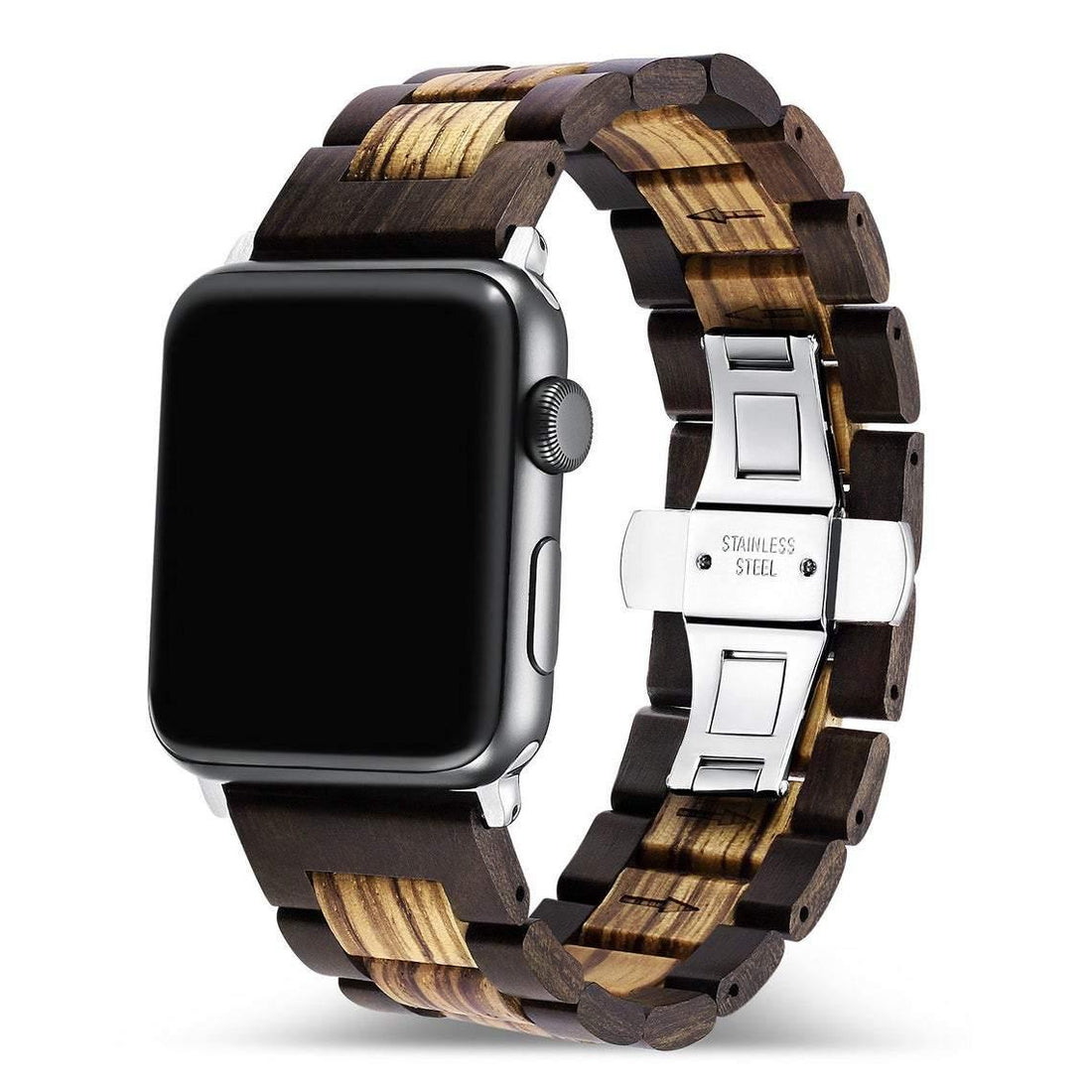 Ebony Zebra Wooden Band for Apple Watch - iWoodStore