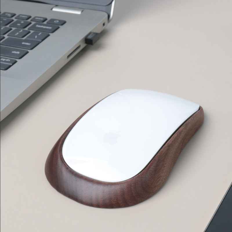 Ergonomic Apple Magic Mouse Base Tray Wood - iWoodStore