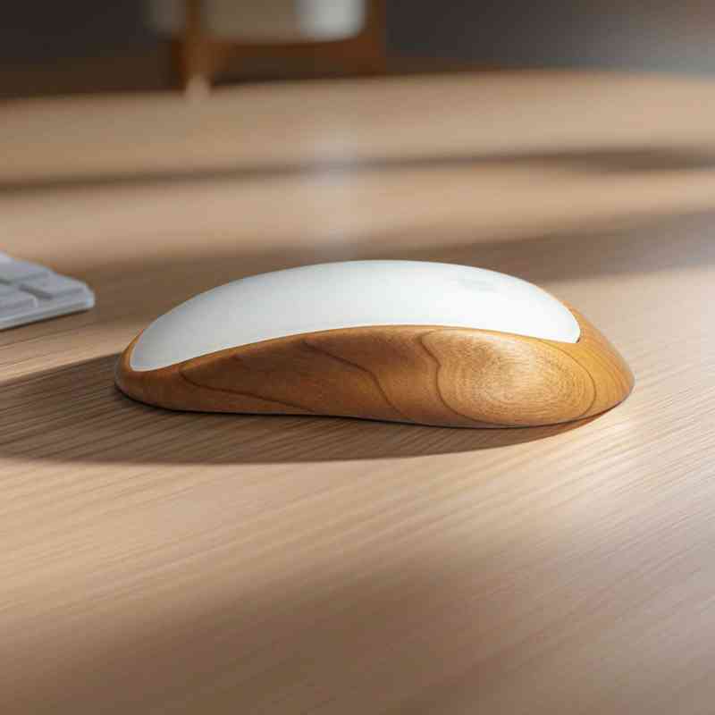 Ergonomic Apple Magic Mouse Base Tray Wood - iWoodStore