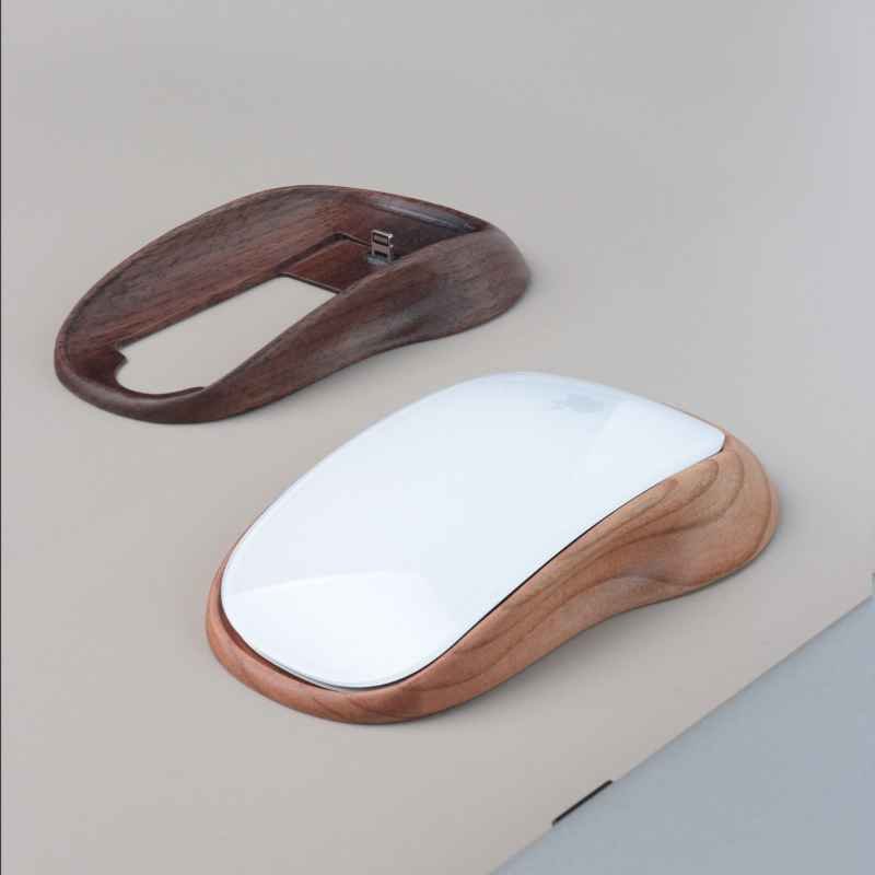 Ergonomic Apple Magic Mouse Base Tray Wood - iWoodStore