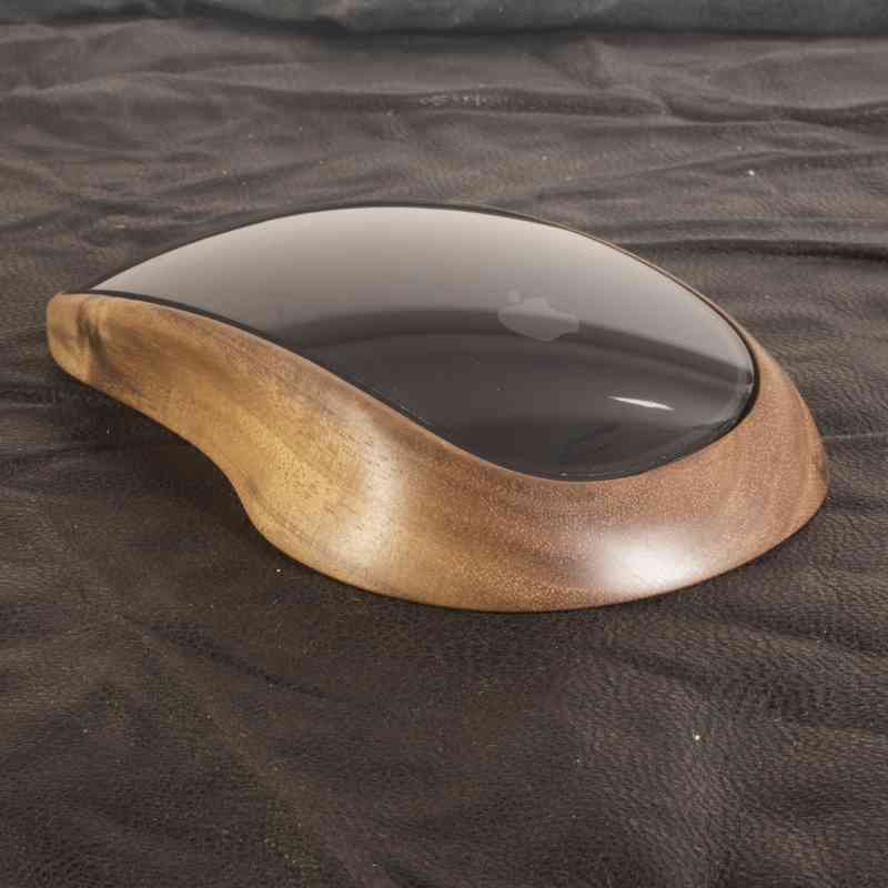 Ergonomic Apple Magic Mouse Base Tray Wood - iWoodStore