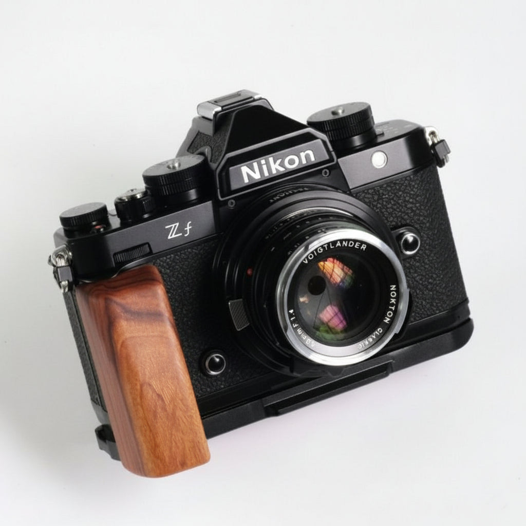 大きな手のための拡張 Nikon ZF グリップ 📷 本物の木製 🌲