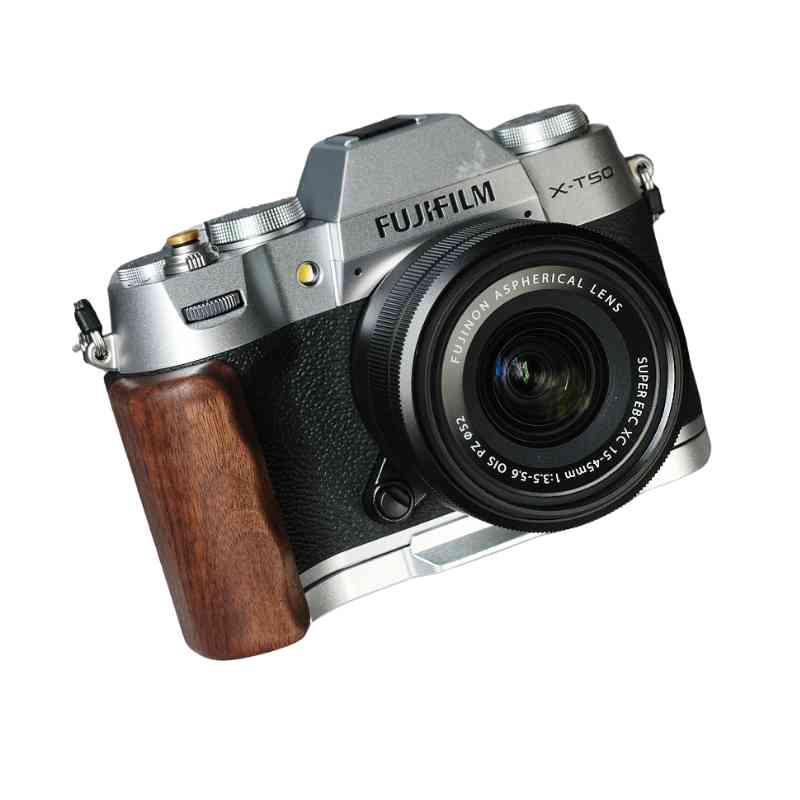 Extended Wooden Fuji XT50 Grip MS Design - iWoodStore