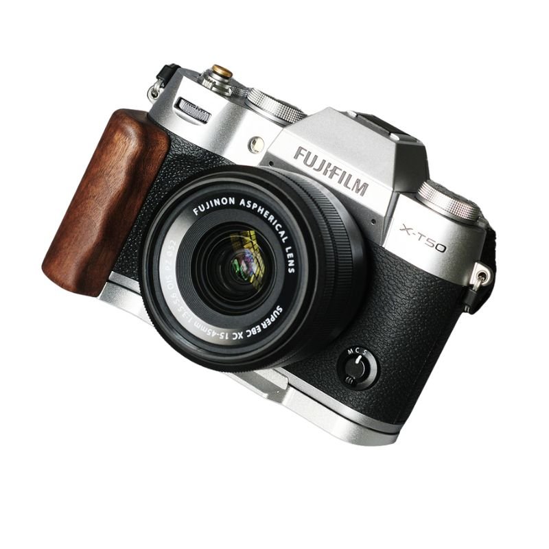 Extended Wooden Fuji XT50 Grip MS Design - iWoodStore