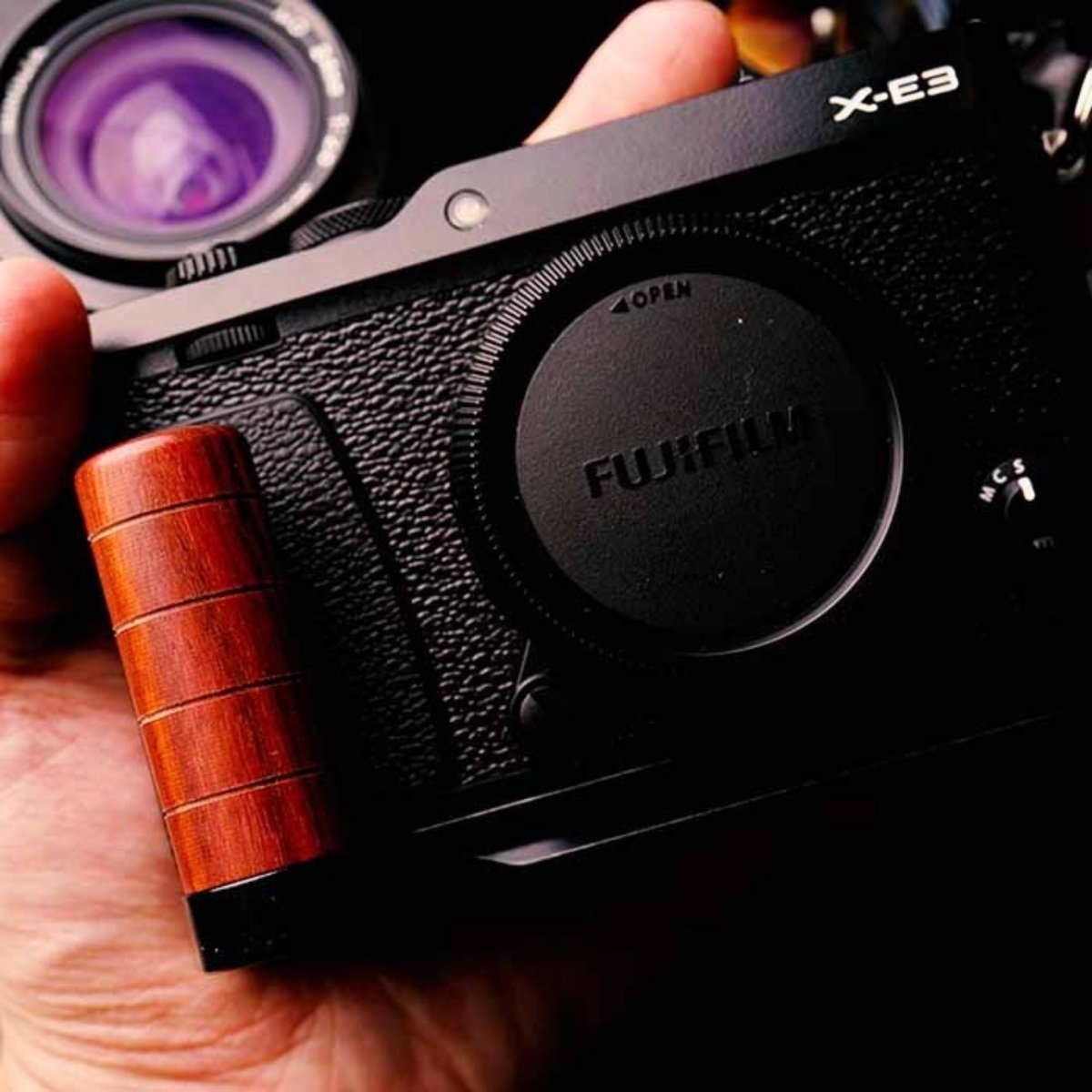 富士 X-E3 木製ハンドグリップ ラウンド型 (XE3)