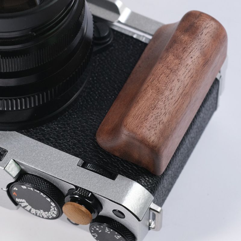 Handcrafter Fujifilm XE4 Wood wooden Hand Extension Grip Aluminum alloy hotsell base Camera protection case tripod mount shutter Button Hot Shoe