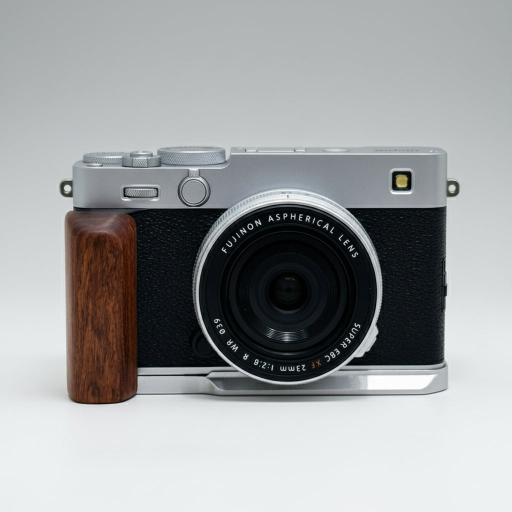 Fuji XE5 Wooden Grip by MS Design – Premium Walnut, Ebony or