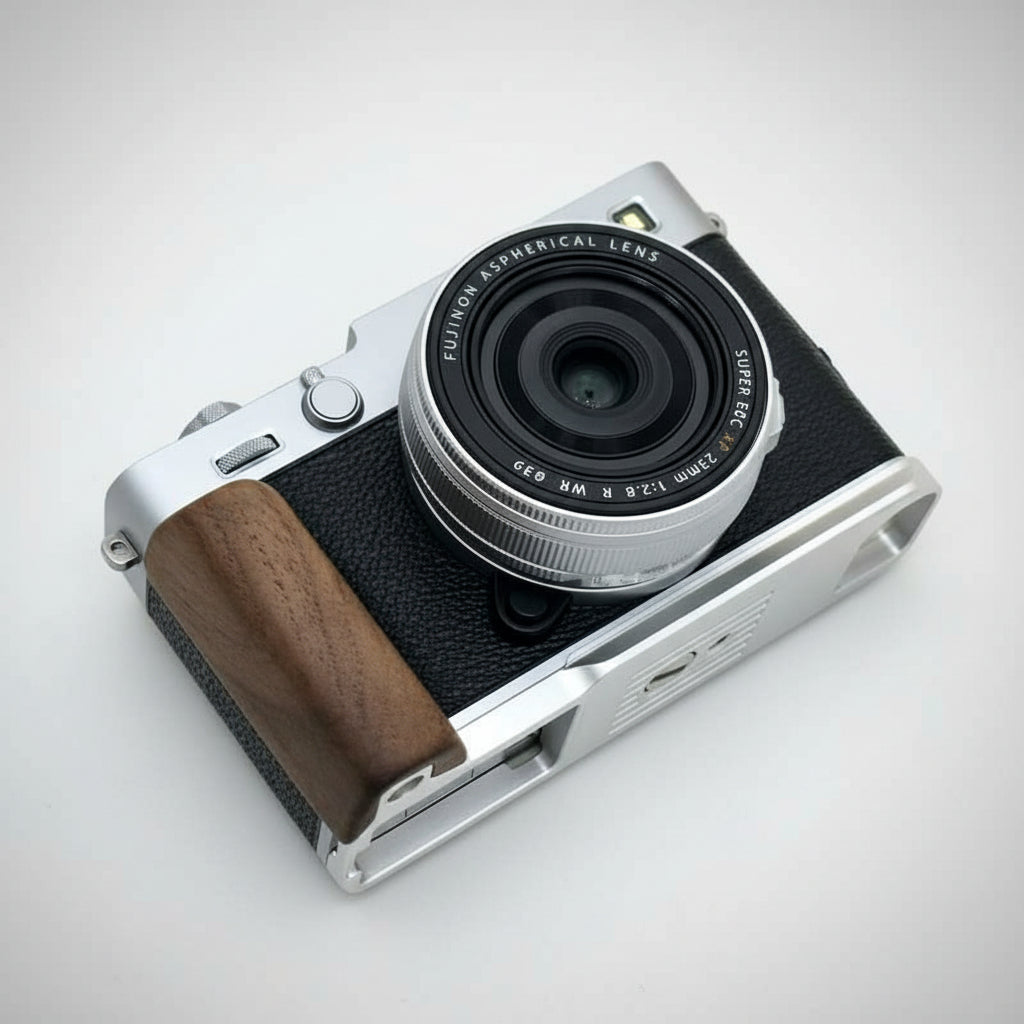Fuji XE5 Wooden Grip by MS Design – Premium Walnut, Ebony or