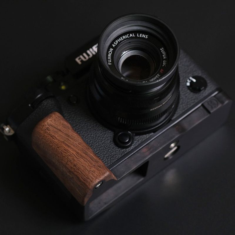 Fuji XT5 Grip Custom Walnut & Ebony Wood for XT5 Camera 📷🔥