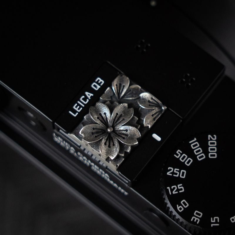 Leica Fujifilm Shutter Button Hot Shoe Cover Silver Sakura - iWoodStore