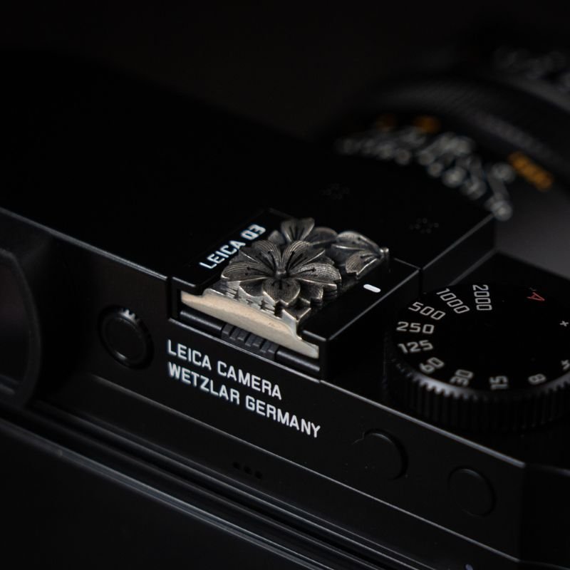 Leica Fujifilm Shutter Button Hot Shoe Cover Silver Sakura