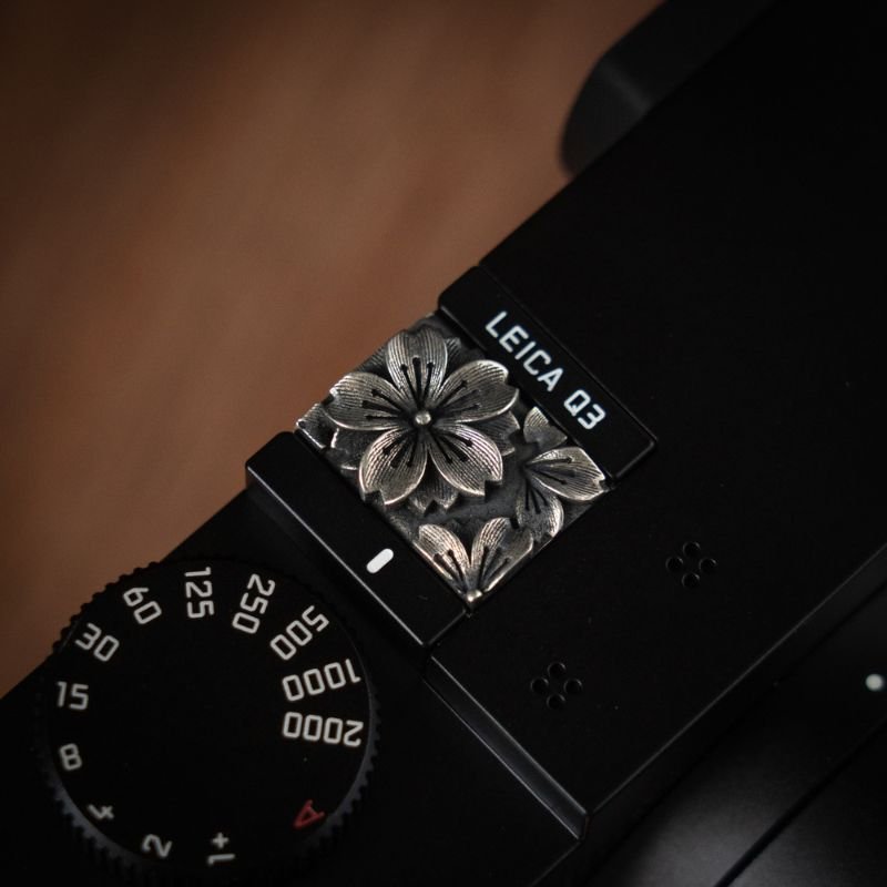 Leica Fujifilm Shutter Button Hot Shoe Cover Silver Sakura