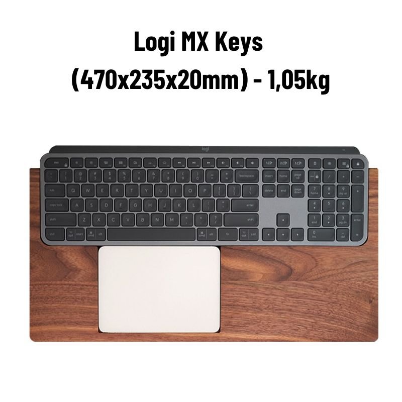 Logitech MX Keyboard Tray Magic TrackPad Palm Rest - iWoodStore