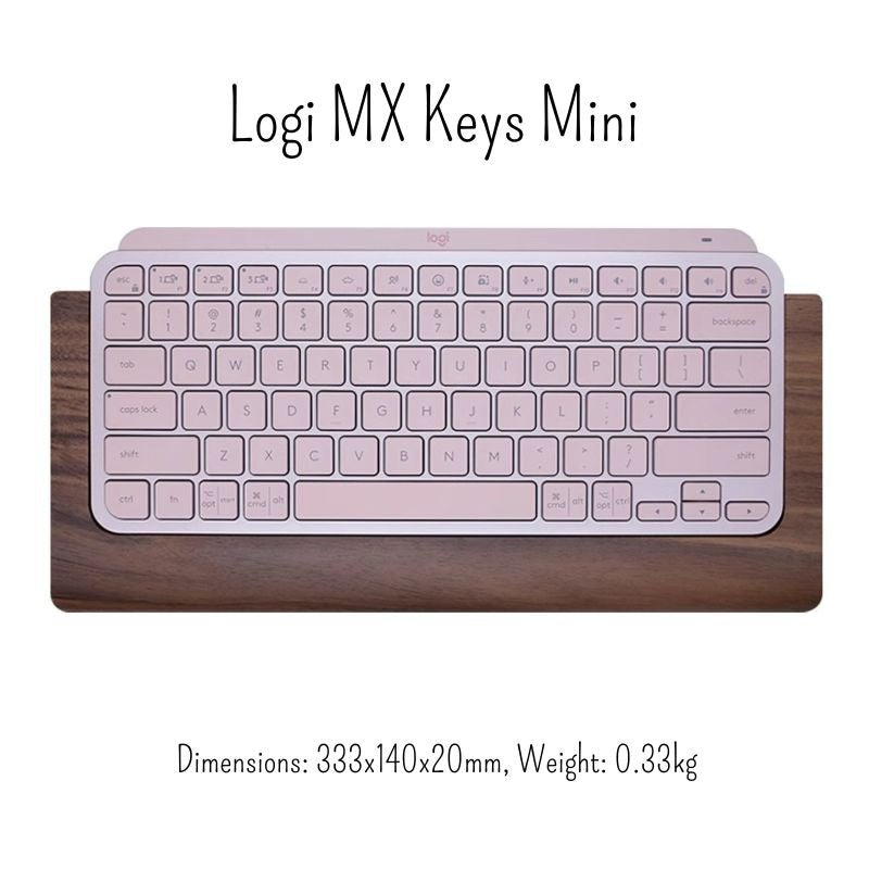 Handmade Dark Walnut Wooden Tray for Logitech MX Keyboards