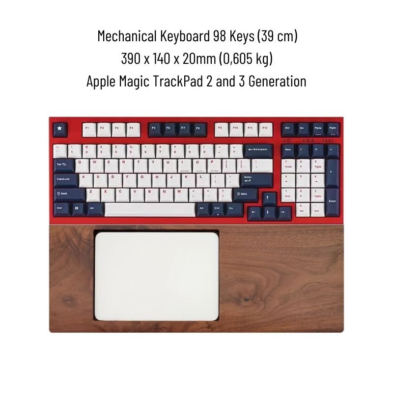 Hybrid Magic Tray for 2015 Numeric top Keyboard + 2021 Trackpad