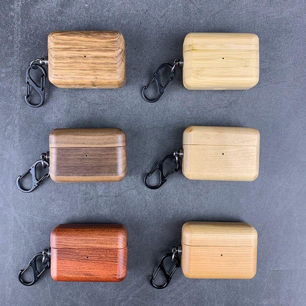 Maple Wood AirPods Pro Case with Keychain: Stylish & Affordable