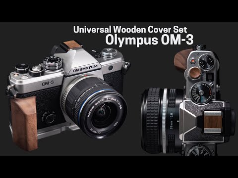 Wooden Cover Set Hot Shoe Shutter Button OM3 OM5 EP7 ZFC