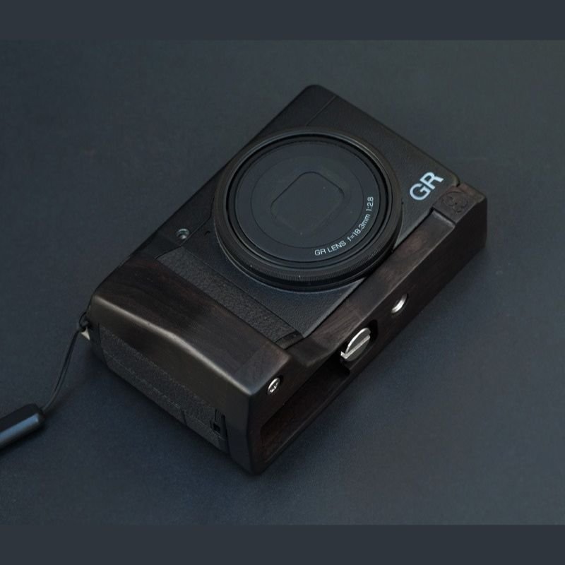 Ricoh GR3 GR3X Grip Ebony Wood - iWoodStore