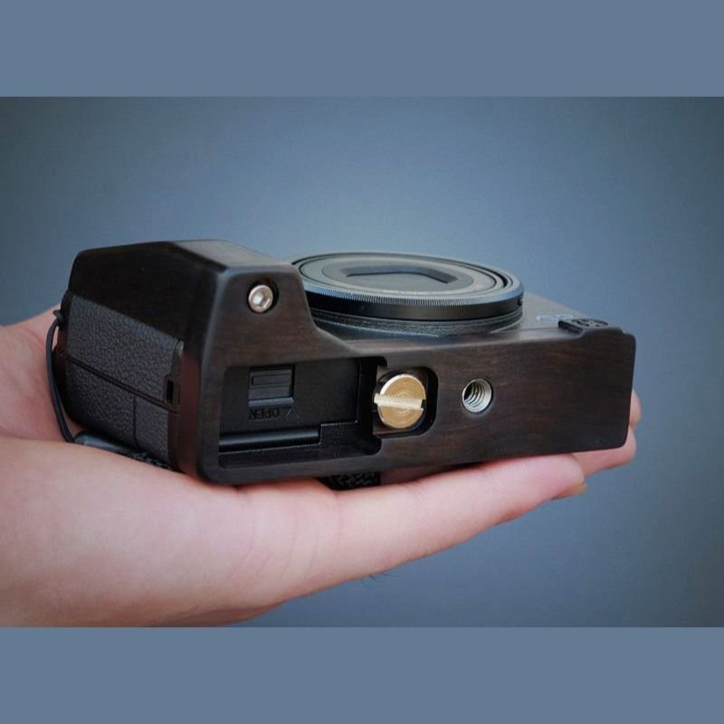 Ricoh GR3 GR3X Grip Ebony Wood - iWoodStore