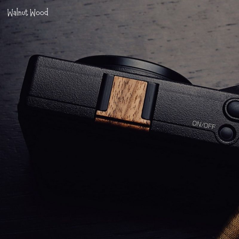 Premium Wooden Hot Shoe Cover for Ricoh GR3 GR3x Camera