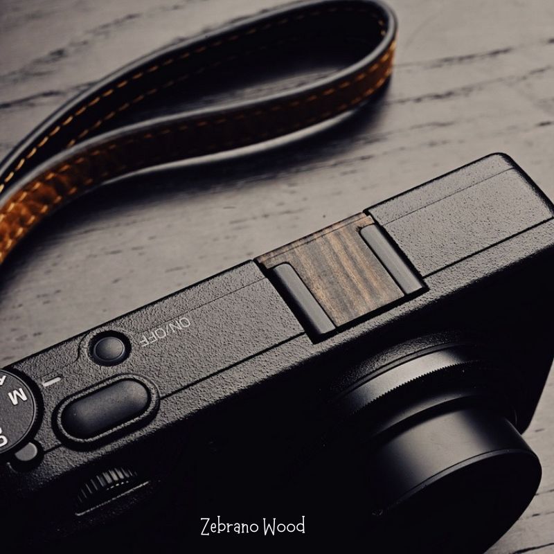 Premium Wooden Hot Shoe Cover for Ricoh GR3 GR3x Camera