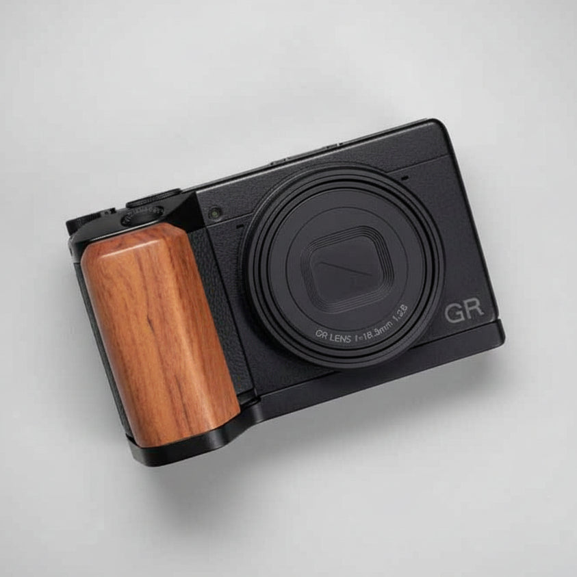 Wooden Grip for Ricoh GR4 – Premium Ergonomic Handgrip