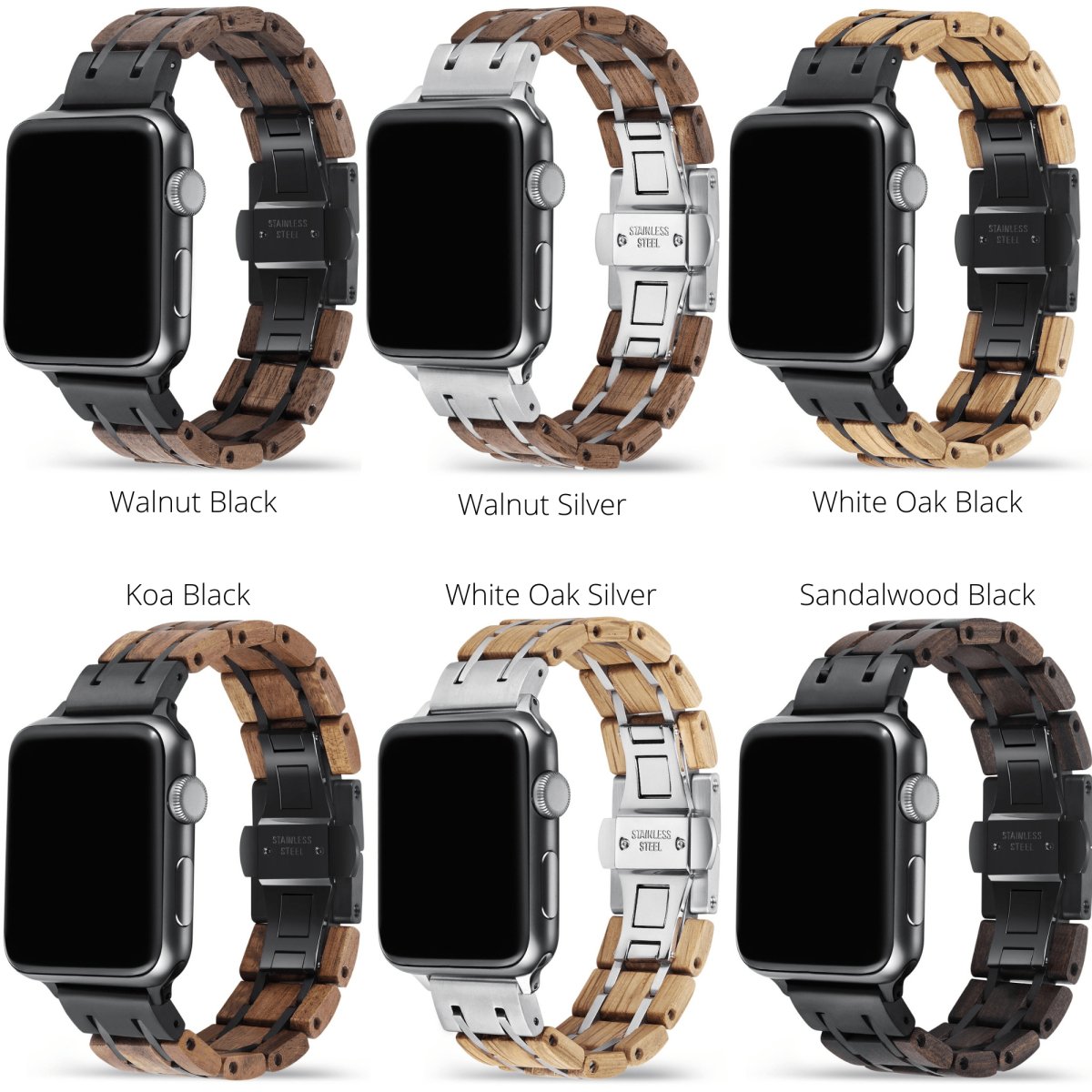 Sandalwood Black Apple Watch Band - iWoodStore