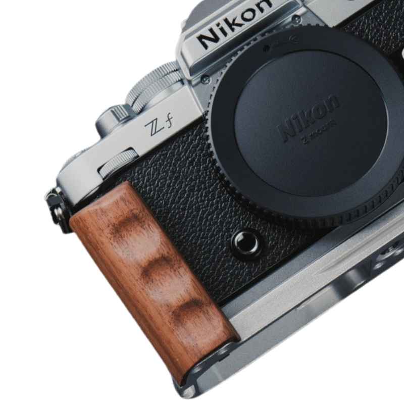Silver Nikon ZF Handgrip Wood KC Design - iWoodStore