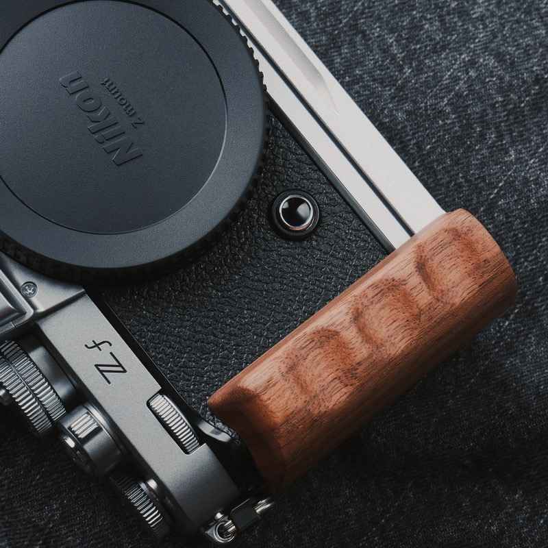 Silver Nikon ZF Handgrip Wood KC Design - iWoodStore